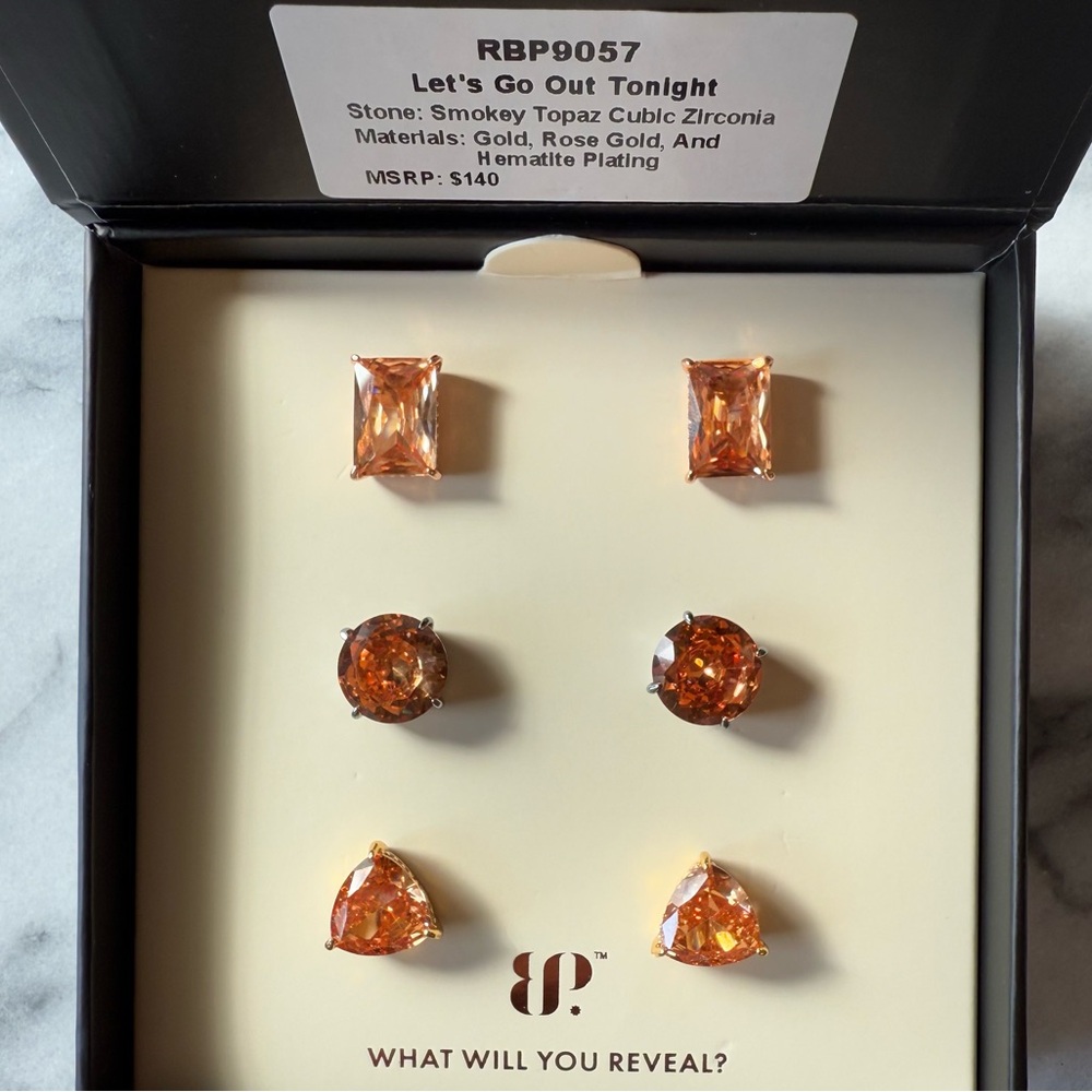 Bomb Party Simply Studs 2024
RBP9057 Let's Go Out Tonight - Smokey Topaz CZ